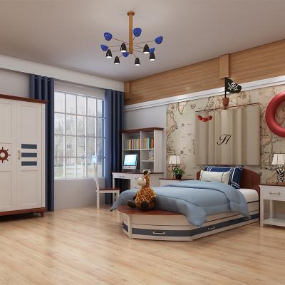 China Eco-friendly Nautical Furniture Creative Children's Suite Boy and Girl Bed Solid Wood Materials Navy Kids Bed Custom Children's Nautical Bed for sale