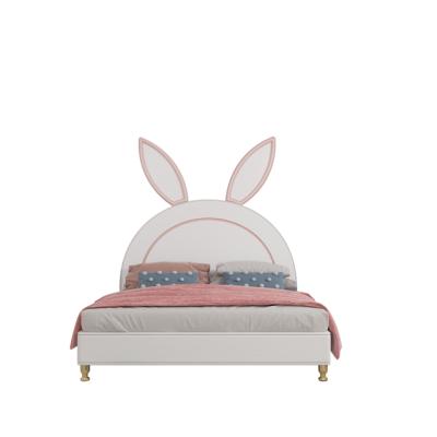 China New Design Modern Kids Bed Modern Furniture Kids Bedroom Rabbit Shape Beds Girls Single Bed White for sale