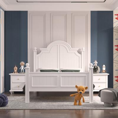 China European Children's Bed Single Bed Solid Wood American Boy Suite Furniture Set 1.5m Student Teen Kids Bed Furniture for sale