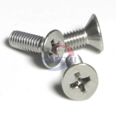 China Flat China Supplier 18-8 Steel M1.6 M2 M2.5 M3 Phillips CSK Flat Head Machine Screws for sale