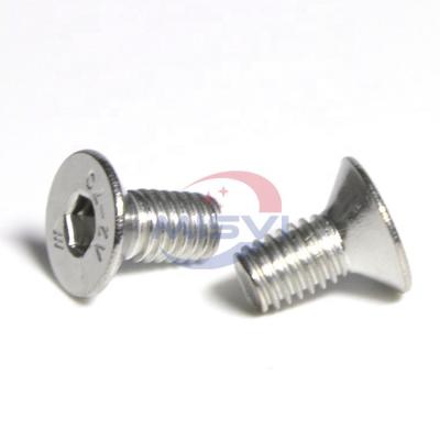 China Flat Manufacturer Wholesale 18-8 Steel Metric Sizes DIN7991 Hex Socket CSK Flat Head Screw for sale