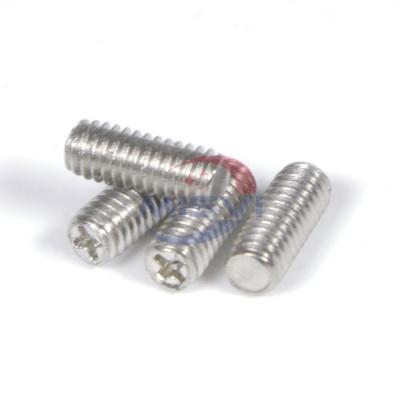 China Flat Point OEM ODM Customization 18-8 Steel Flat Point Cross Recessed Set Screws for sale