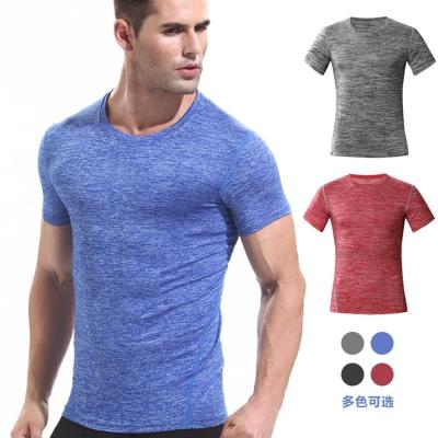 China Breathable Custom OEM Trained Outdoor Summer Running Shirts Crew Fitness Quick Dry Mens Sports T Shirts for sale