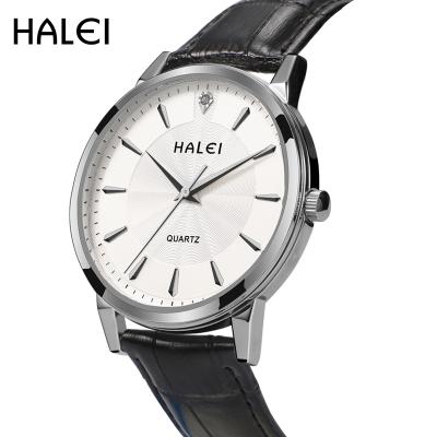 China Original Luxury Top Quality Water Proof Women Brand Water Resistant HALEI Fashion Ladies Quartz Genuine Leather Watches for sale