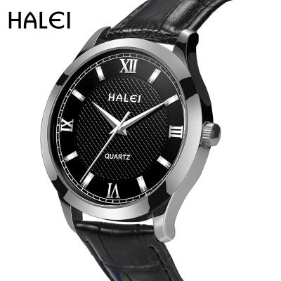 China HALEI Water Resistant Fashion Brand Ladies Wrist Watch Women Quartz Luxury Leather Watches for sale