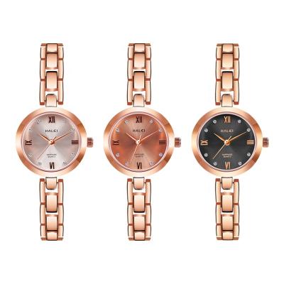 China HALEI Waterproof Fashion Stainless Steel Ladies Watch Set For Women Premium Watch, Luxury Wrist Quartz Watches for sale