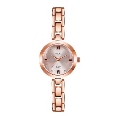 China High End Water Resistant HALEI Diamond Design Brand Lady Premium Watches Women Wrist Stainless Steel Quartz Luxury Watches for sale