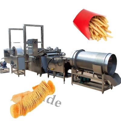 China High Efficiency 30-60KG Potato Chips Line French Fries Machines Sweet Potato Making Crispy Machine for sale