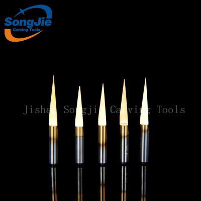 China Micro Carbide CNC End Mill Grit Solid Engrave Flat 3D Cutter / Flat CNC Milling Tools For Aluminum for sale