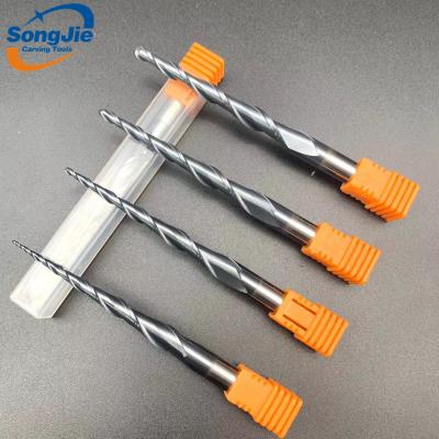 China SONGJIE Solid Carbide 2 Flutes Taper Ball Nose Cutter Woodworking Tools Cutter for sale