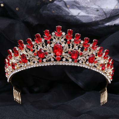 China Princess DA315 Crown Comb Bridal Baroque SMART Bride Hair Accessories Tiara Wedding Tiara Headband Leaf Crystal Bride Crown Hair Accessories for sale