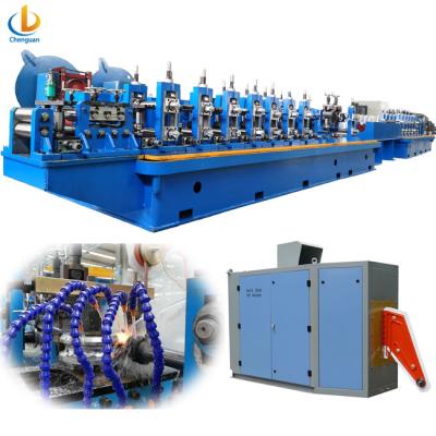 China 2021 New HF welding steel pipe roller machine erw iron carbon galvanized tube mill for sale