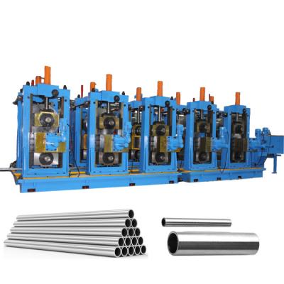 China Easy to operate fully automatic HF welding round steel tube making machine iron stand pipe production line for sale