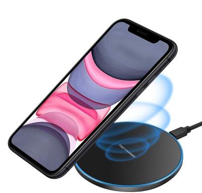 China Free Shipping Qi Original Quality Super Fast Qi Coil 10w Wireless Charging Universal Cell Phone Pad Wireless Charger for sale