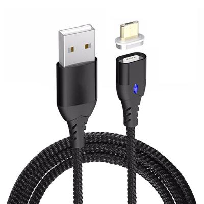 China Free Shipping Data Transfer+Charging Best Quality Wholesale 3a Magnet Phone Charger 1m High Speed ​​Nylon Led Data Cable Micro Magnetic Fast Charging Usb for sale