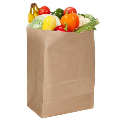 China Recycled materials biodegradable waterfood kraft paper custom printed fast food paper bags, high quality paper bag grade food packaging bag for sale