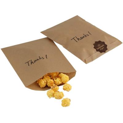 China Recycled Materials Sticker Wax Paper Flat Treat Bags 4x6 Cookies Semi-Transparent Paper Packaging For Bakery for sale