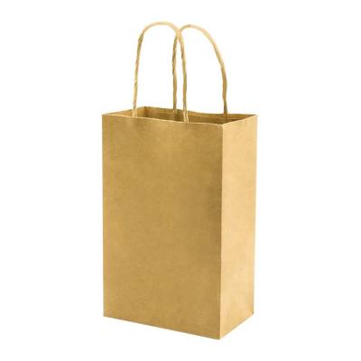 China Recycled Materials Recycled Recyclable Brown Rope Handle Bags Square Bottom Kraft Paper Bag Food for sale