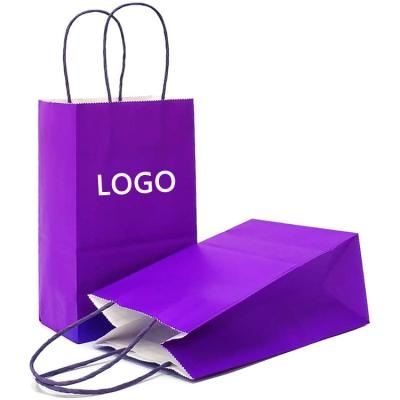 China Recycled Materials Color Kraft Paper Bag Gift Paper Bag For Packaging Shopping Bag With Handle for sale