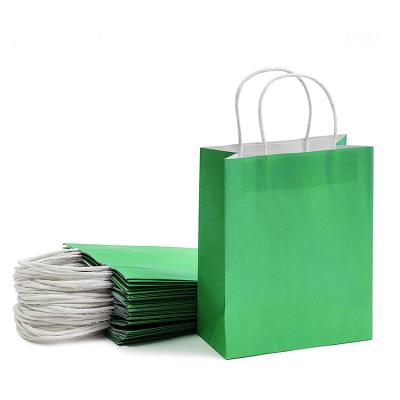 China Recycled Materials Kraft Paper Custom Portable Foldable Shopping Bag With Paper Handle for sale