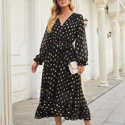 China New Arrival Good Quality Women Ladies Anti-Static Long Sleeve Women Dresses Maxi Party Casual Dresses Women for sale