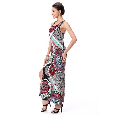 China Latest Designs African Fashion Anti-Static Ankara Dress Fabric Printed Long Dresses For Women Wholesale for sale