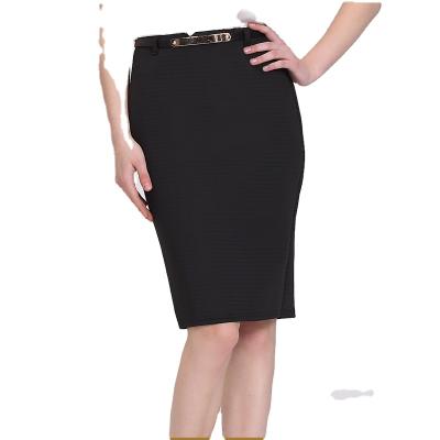 China Wholesale Plus Size Pencil Solid Formal Skirt Elegant Office Ladies Skirts for sale