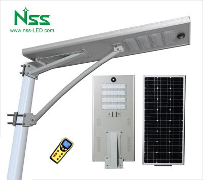 China 120w ROAD Outdoor Powered High Lumen IP65 6000K Led Pathway Solar Panel Integrated Street Light Lighting for sale