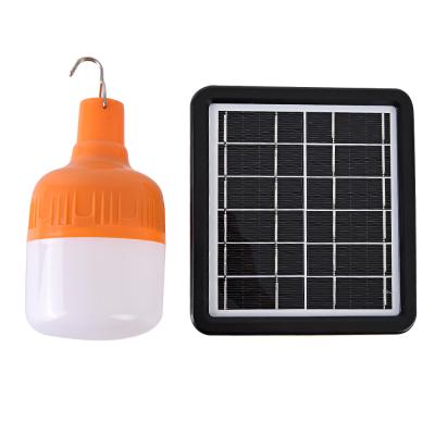 China 40w solar power home kit energy charging residential portable rechargeable led bulb light with usb for sale