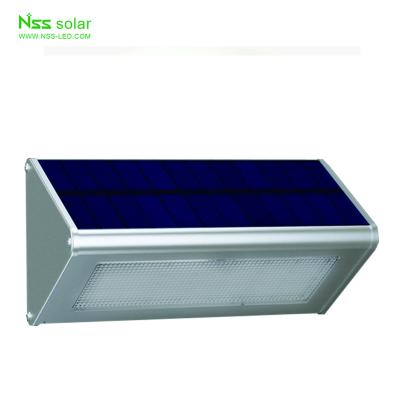 China Energy Motion Sensor Wall Gate Light Residential Garden Led NSS Solar Powered Outdoor Pure White Residential IP65 100 4-5 Hours for sale