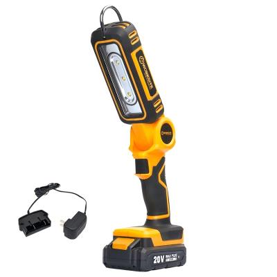 China 20V LED Cordless Instant Work Light Emergency Battery Power Industrial SITE Customized Hand Held Portable Flashlight for sale