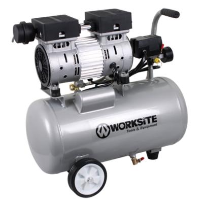 China OIL-LESS WORKSITE Customized Air Compressors 25 Liter Ultra Quiet 125PSI Aluminum Tank Silent Portable Electric Air Compressor for sale