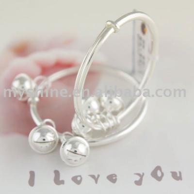 China Beautiful Silver Chinese Sterling Silver Kids Bracelet for sale