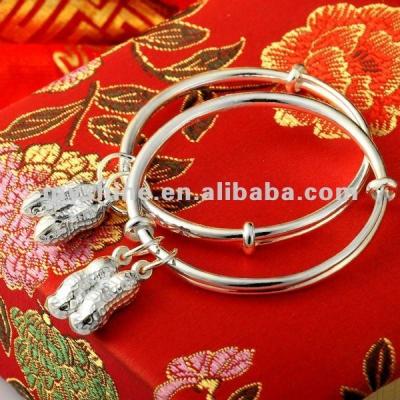 China Baby&toddler Fashionable Adjustable Silver Cute Bracelet for sale