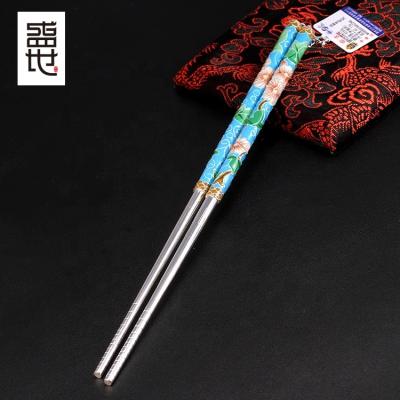 China Viable Myshine 990 Silver Fine Silver Enamel Chopsticks Silver For Custom for sale