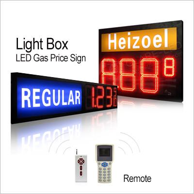 China oil price sign for gas station led pump top sign gas changer led pump topper gas price display for sale