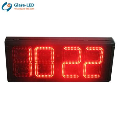 China Led Temp Display Digital Temperature Display Clock LED Simple Square Outdoor SDK Function for sale