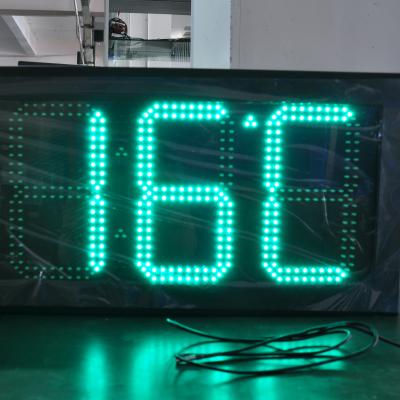 China Gas Station Outdoor 12 Inches LED Time and Temperature Panel for Advertising Publish for sale