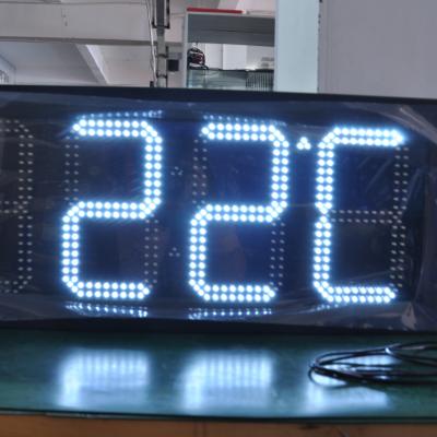 China 12 Inches Outdoor LED Time and Temperature Display Panel for in Outdoor Settings for sale