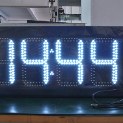 China IP65 Gas Station Sign Remote Control 12 Inch Time Temperature Display for sale