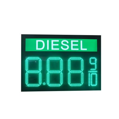 China Iron Casing Fuel Station Pylon Sign Gas Display with 7 Segment LED Board and LED Light for sale