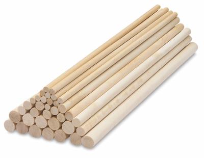 China USA China Raw Birch Wood Rod OEM Round Sticker Rod Wood Rod for sale