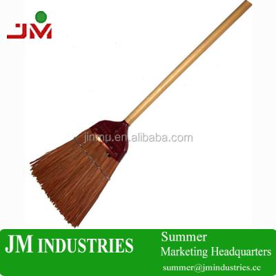 China Best Quality Disposable Wheat Straw Broom With Wooden Handle Broom Straw For Floor for sale