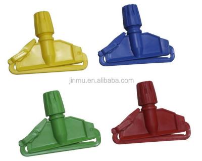 China Sustainable Colorful Wooden Plastic Clip Broom Handle Clip For Wooden Handle for sale