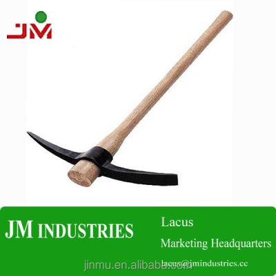 China Sustainable Hand Hole Digging Tools Pickaxe With Wooden Handle Made In China for sale