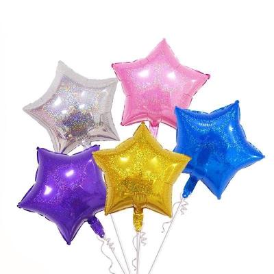 China Gift Toy YH Balloon Supplies 18 Inch Laser Star Balloons Party Decorations Mylar Star Balloons for sale