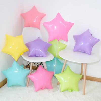 China 18 Inch Star Balloon Birthday Party Decoration Gift Toy YH Macaron Foil Balloon Star Shape Globo for sale