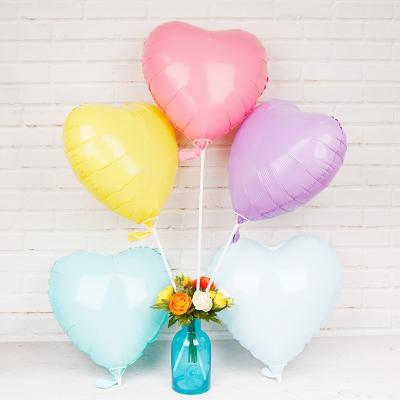 China 18 inch Macaron balloon heart shape party decoration Mylar corazon globo balloon gift YH toy for sale