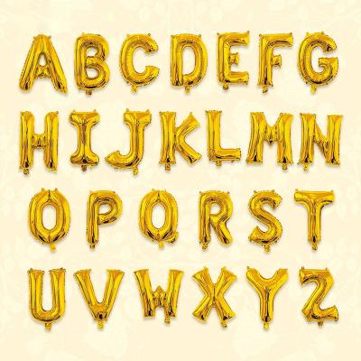 China Gift toy YH factory letras globo happy birthday letter inflatable balloons 32 inch gold balloon letters for sale