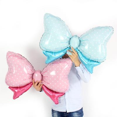 China Gift Large Rosette Balloons Birthday Party Decoration Globo Baby Shower Toy YH Blue Pink Bow-knot Balloon for sale